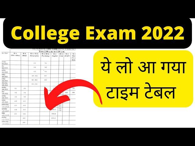 College Exam 2022 | BA B.Sc. B.Com. MA M.Sc. B.Ed. Exam Date & Exam Pattern 2022 |