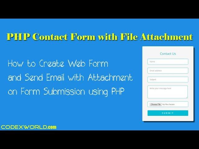 Send Email with Attachment on Form Submission using PHP