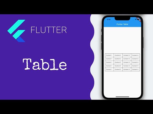 Flutter: Table Widget