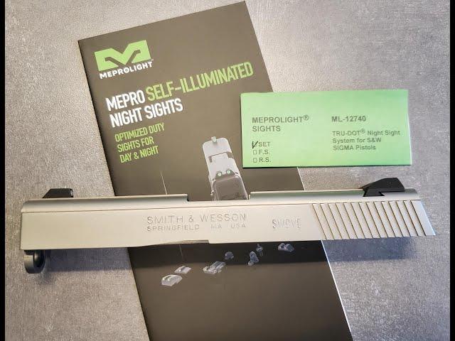 Installing Meprolight 12740 Night Sights on S&W SW9VE - Full Install and Tips