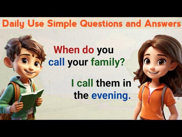 English Speaking Practice for Beginners | Learn English | Simple Questions And Answers