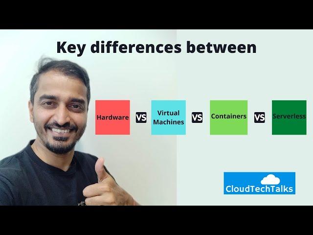 Servers vs Virtual Machines vs Containers vs ServerLess - Key differences