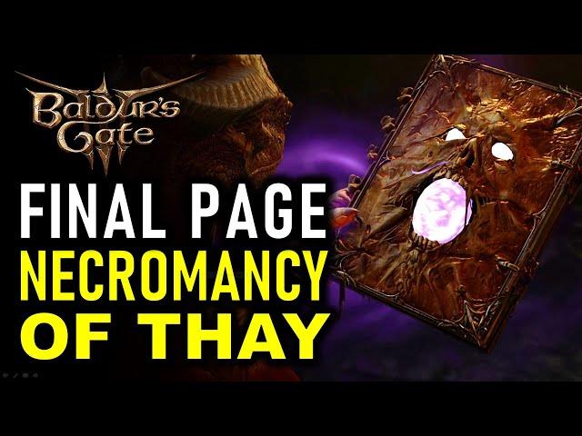 How to Unlock FINAL PAGE of The Necromancy of Thay | Baldur's Gate 3 (BG3)