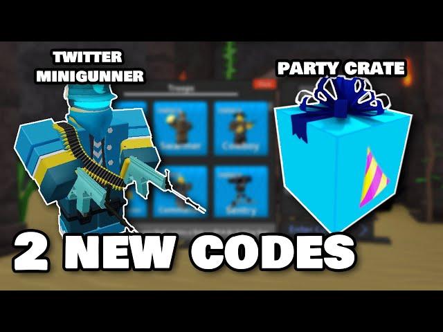 (LIMITED TIME) New Minigunner Skin & Party Crate Code! TDS Legacy | Roblox