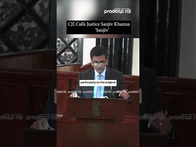 My Successor Justice Sanjiv Khanna : CJI DY. Chandrachud