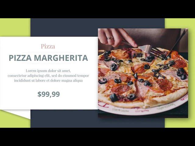 Food Menu Slideshow After Effects Templates