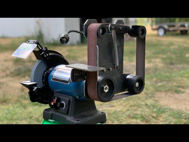 How to turn your HarborFreight bench grinder to a belt sander DIY