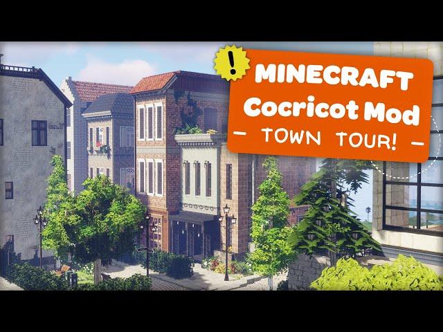 Minecraft Cocricot Mod - Seaside Town Tour!