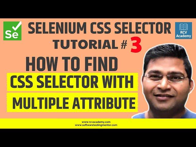 Selenium CSS Selector #3 - CSS Selector with Multiple Attributes