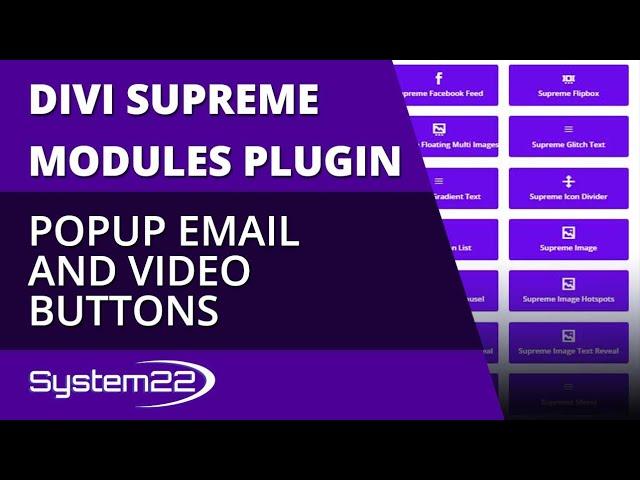 Divi Supreme Modules Popup Email And Video Buttons 