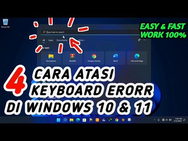 4 Cara Mengatasi Tidak Bisa Mengetik di Search Windows 11 10 - Windows 11 Type To Search Not Working