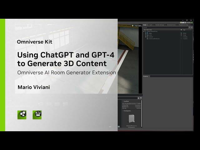 Using ChatGPT and GPT-4 to Generate 3D Content in Omniverse