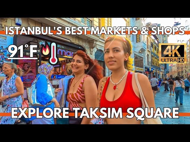 Istanbul Turkey 4K Walking Tour Explore the City Center's Markets, Shops, and Street Foods in Taksim