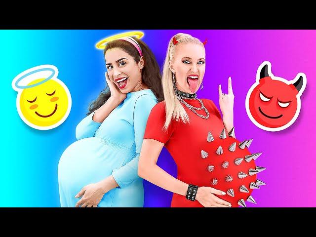 GOOD PREGNANT VS BAD PREGNANT || Funny Pregnant Situations by 123 GO!