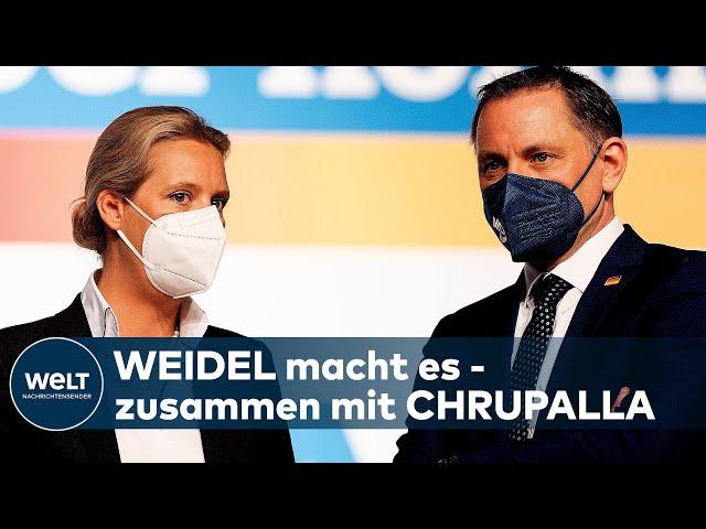 AFD: Alice Weidel ist Spitzenkandidatin im Bundestagswahlkampf - zusammen mit Tino Chrupalla