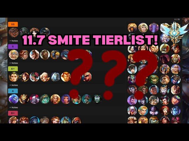 SMITE 11.7 TIERLIST FROM A PRO GRANDMASTERS SOLO