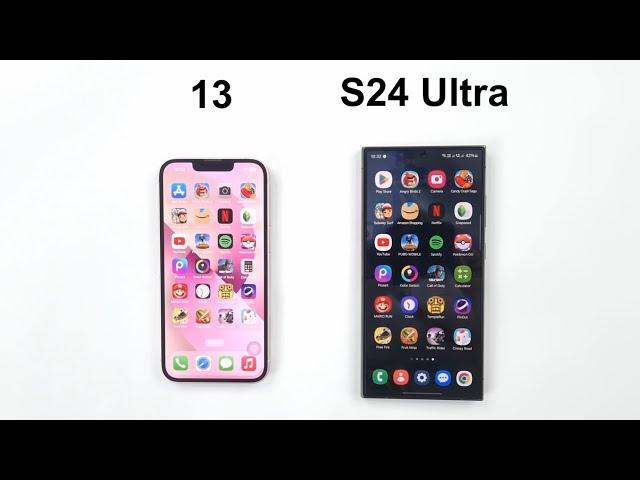 Samsung S24 Ultra vs iPhone 13 - Speed Test!