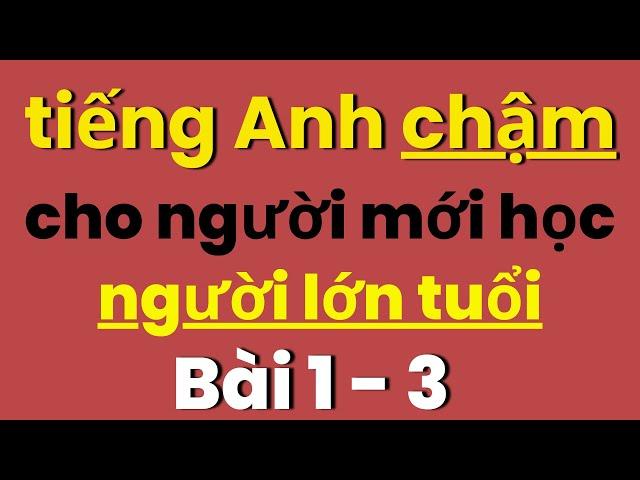 Luyện Nghe Tiếng Anh Khi Ngủ | Tiếng Anh Chậm | Tiếng Anh Cho Người Lớn Tuổi | Học Tiếng Anh | 1- 3