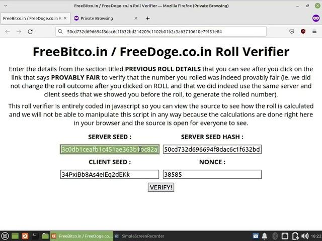 Rare real lucky 8888 on Freebitco.in. All seeds are provided in the video.