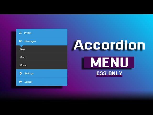 Accordion Menu Using Only HTML & CSS (2020)