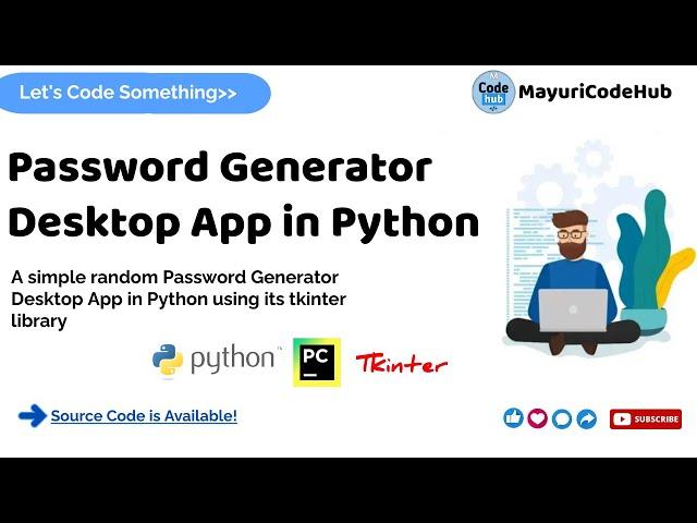 A Simple Password Generator in Python | Desktop Application | Python Tkinter | @mayuricodehub