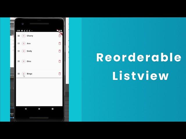 Reorderable List Example - Flutter