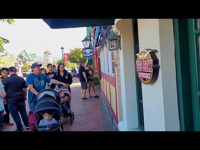 Walking tour of the Danish Village in Solvang near Santa Barbara California