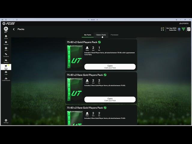 How to Open Packs in EA FC 25 Web App (FC 25 Ultimate Team Companion App)