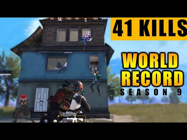 41 SOLO KILLS WORLD RECORD ||  Solo vs Squad Season - 9 || PREDATOR PUBG MOBILE