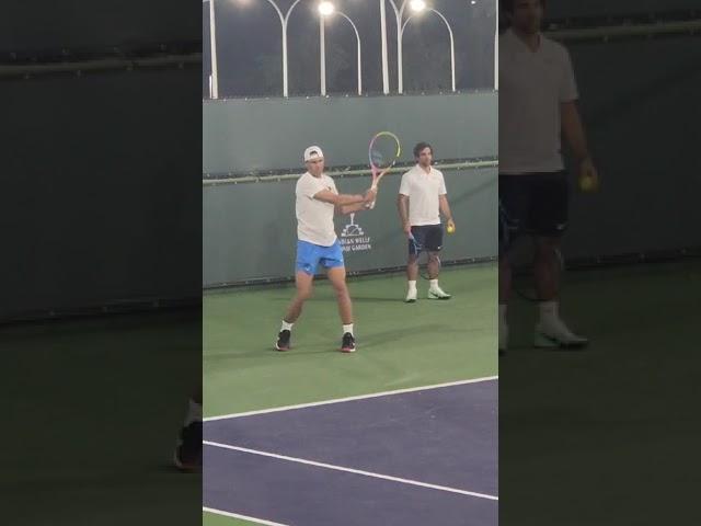 Práctica Entrenamiento de Rafael Nadal en Indian Wells 2024. By Juan Pedro Villemur.