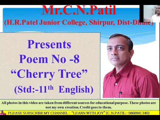 Poem No 1)Cherry tree by Ruskin Bond (11th English)
