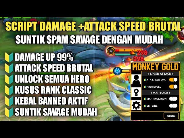 DAMAGE ATTACK SPEED HIGH ‼️ SCRIPT DAMAGE +ATTACK SPEED BRUTAL MLBB | SUNTIK DAMAGE MOBILE LEGENDS