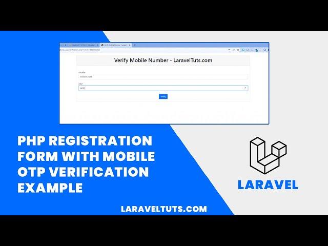 PHP Registration Form with Mobile OTP Verification Example