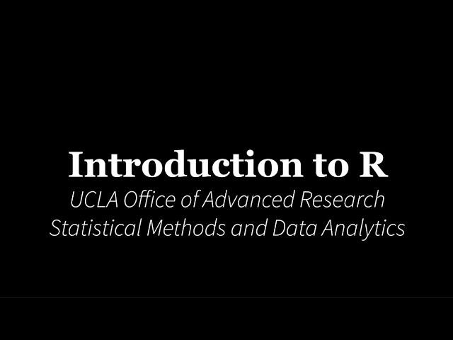 Introduction to R