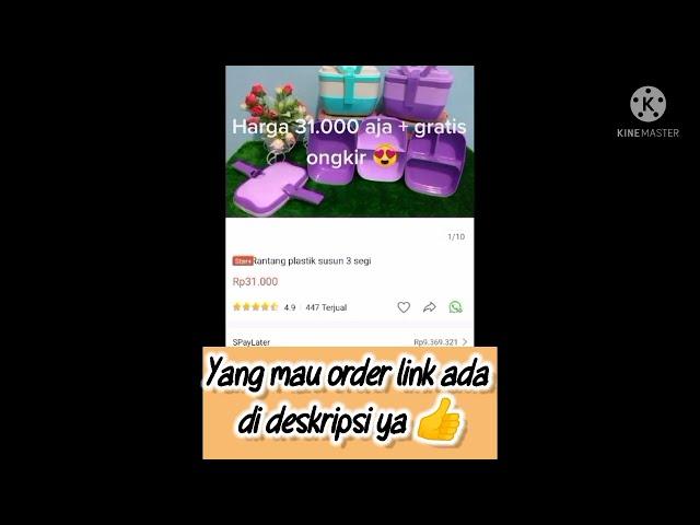 Shopee Haul - Rantang nasi 3 tingkat terlaris di shopee|| Harga 30 rbuan aja || Realpict