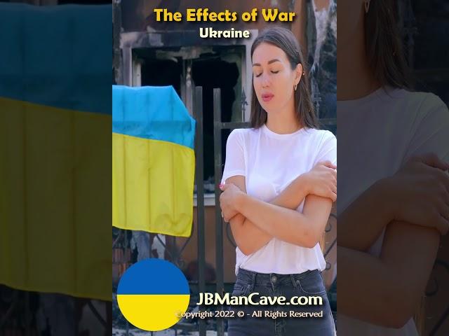 UKRAINE Ukrainian WOMAN ponders Effects of War Slava Ukraini JBManCave.com #Shorts