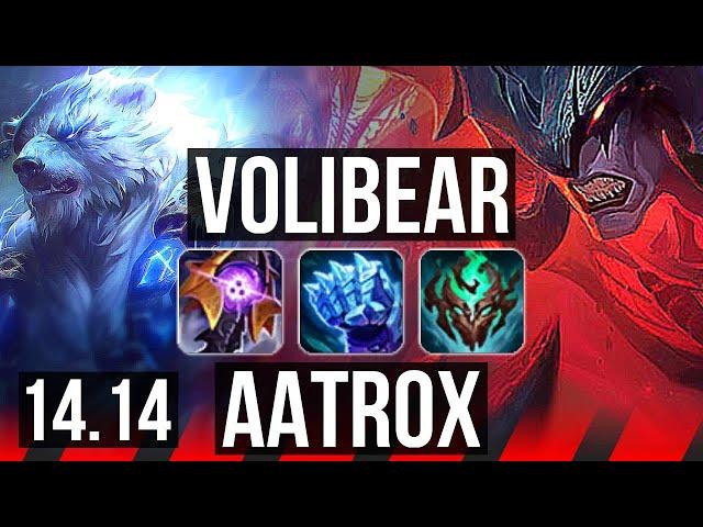 VOLIBEAR vs AATROX (TOP) | Rank 6 Voli, 6/3/9 | JP Grandmaster | 14.14