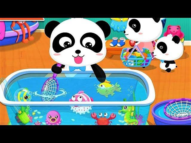 Baby Panda Plays with Fishes |  Go Shopping in Supermarket | Animation & Kids Songs | BabyBus