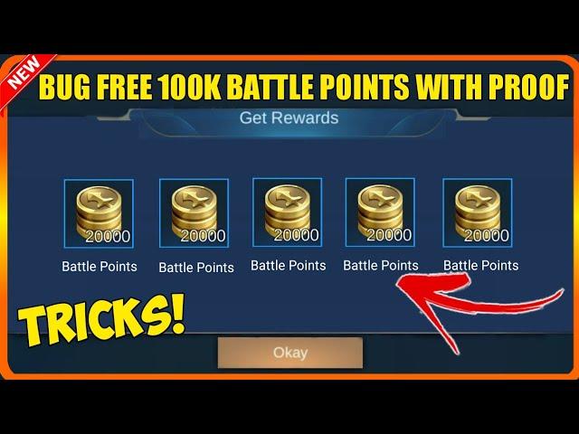 TRICKS FOR FREE 100K BATTLE POINTS INSTANT USING GUESS COINS | MOBILE LEGENDS BANG BANG 2021