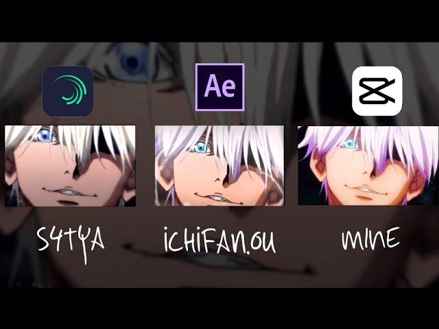 Alight Motion vs After Effects vs Capcut / Gojo edit / Remake @s4tya_  #ichifan.ou (re-upload)