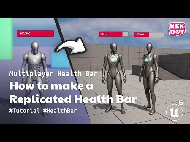 How To Make a Replicated Health Bar | Multiplayer | Beginner Blueprint Tutorial | Unreal Engine 5