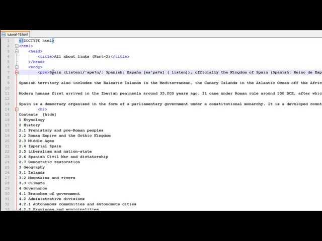 HTML Tutorial - 16: Relative Linking