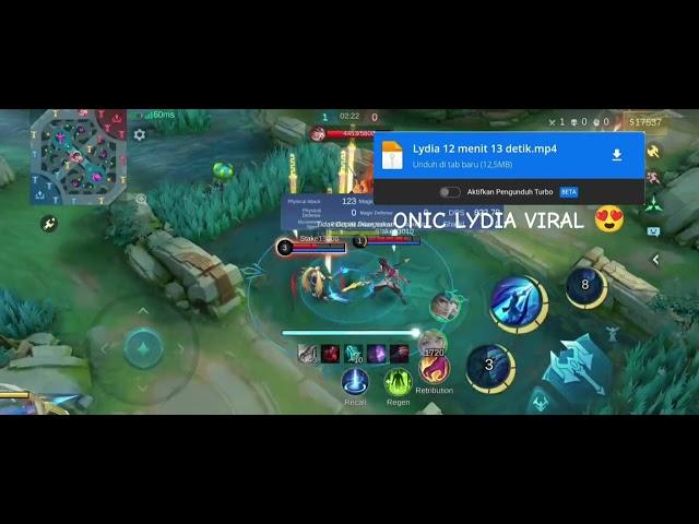 Onic Lydia 12 menit viral terbaru || mediafire no pw || mobilelegends gameplay