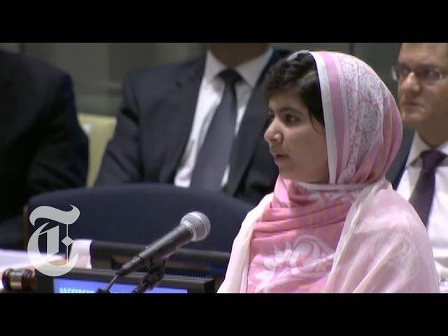 Malala Yousafzai UN Speech: Girl Shot in Attack by Taliban Gives Address | The New York Times