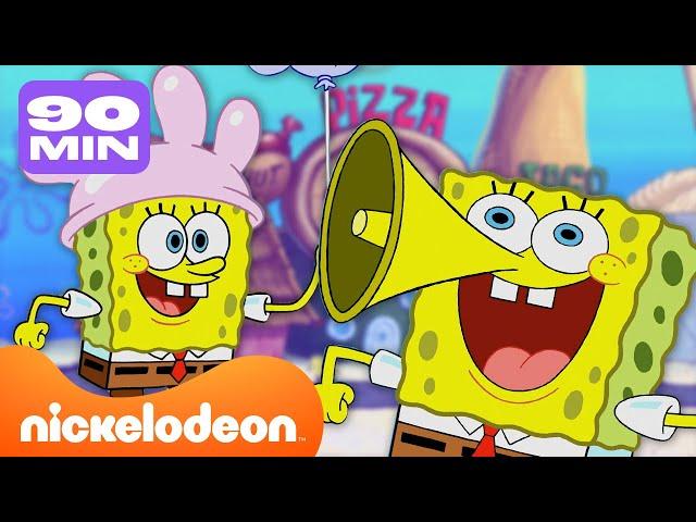 SpongeBob | Alle locaties in Bikini Bottom! | 90 minuten compilatie | Nickelodeon Nederlands