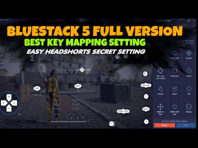 Free Fire Bluestacks 5 Full Version ️ Key Mapping 2023 | Free Fire Bluestacks Controls settings