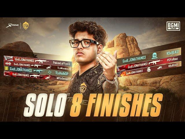 SOLO 8 KILLS DOMINATION | JONATHAN IS BACK | BGMI