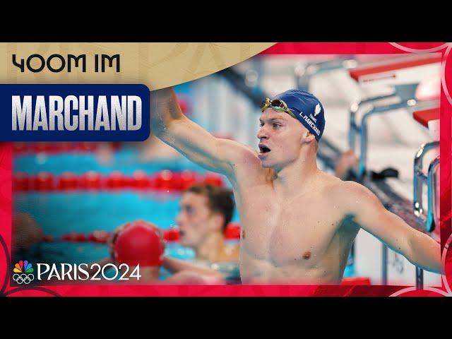 France's Leon Marchand BRINGS THE HOUSE DOWN with dominant 400m IM gold | Paris Olympics