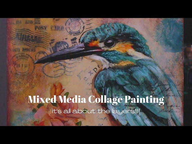 How to Add a Focal Point in a Mixed media Collage Painting