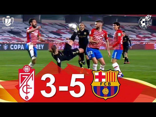 RESUMEN | Granada CF 3-5 FC Barcelona | Cuartos de final de la Copa de SM el Rey